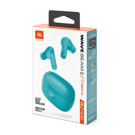JBL Wave Beam 2 - Blue - True Wireless Noise Cancelling Earbuds - Detailshot 15